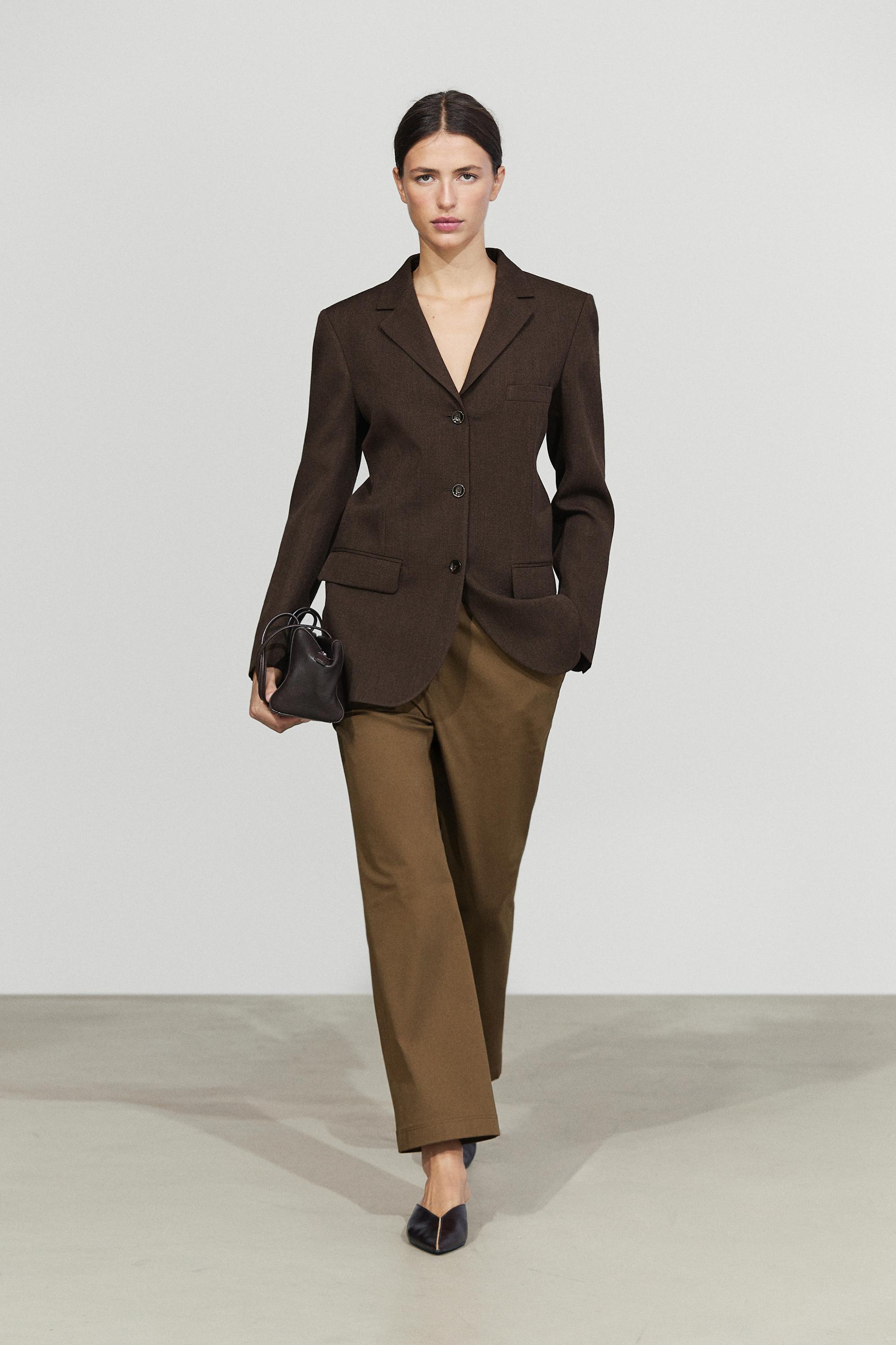 100% wool button detail blazer